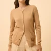KATHARINE cardigan col rond sahara