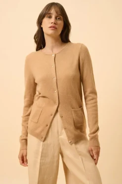 KATHARINE cardigan col rond sahara
