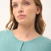 KATHARINE cardigan col rond vert chiné