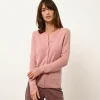KATHARINE cardigan col rond bois de rose