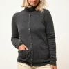 KATHARINE cardigan col rond anthracite chiné