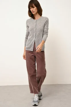 KATHARINE cardigan col rond nuage chiné