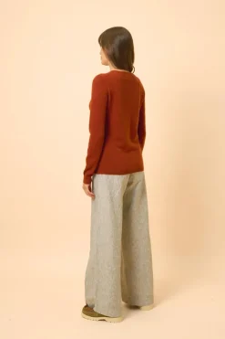 KATHARINE cardigan col rond écureuil
