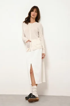 KATHARINE cardigan col rond neige