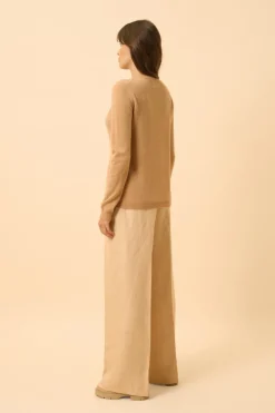 KATHARINE cardigan col rond sahara