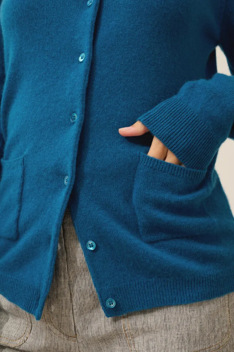 KATHARINE cardigan col rond paon