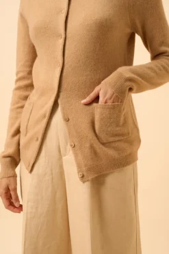 KATHARINE cardigan col rond sahara