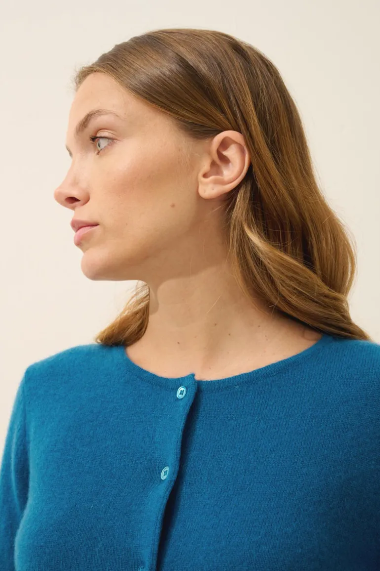 KATHARINE cardigan col rond paon