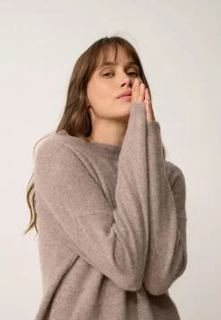 KAYLA pull col rond caribou chiné