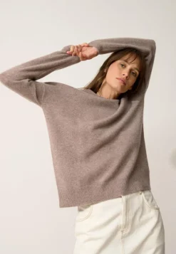 KAYLA pull col rond caribou chiné