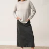KAYLA pull col rond gris clair chiné