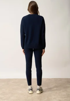 KAYLA pull col rond navy