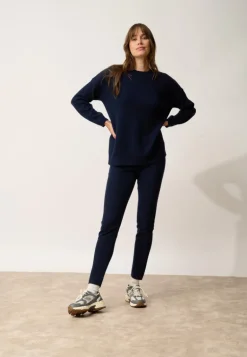 KAYLA pull col rond navy