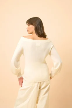 KELLY pull col bateau neige