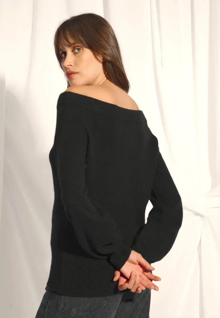 KELLY pull col bateau noir