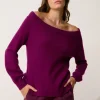 KELLY pull col bateau prune
