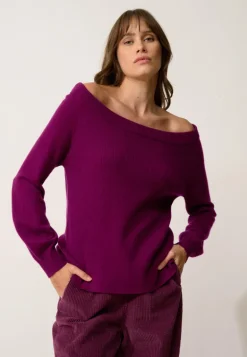 KELLY pull col bateau prune