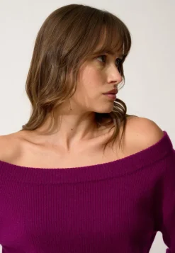 KELLY pull col bateau prune