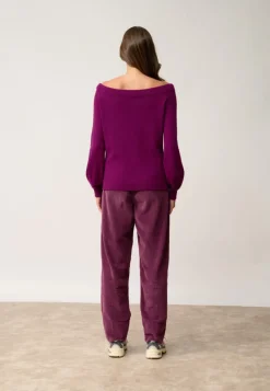 KELLY pull col bateau prune