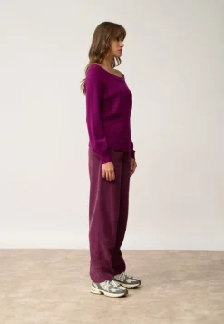 KELLY pull col bateau prune