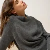 KONA pull col rond anthracite chiné