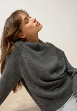 KONA pull col rond anthracite chiné