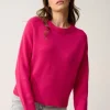 KONA pull col rond fuchsia