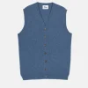 LANA cardigan col v bleu denim