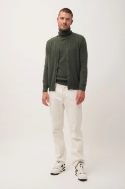 LANA cardigan col v kaki