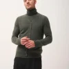 LANA cardigan col v kaki chiné