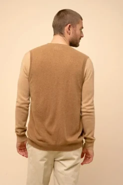 LANA cardigan col v noisette