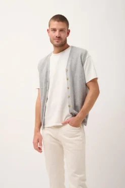 LANA cardigan col v nuage chiné