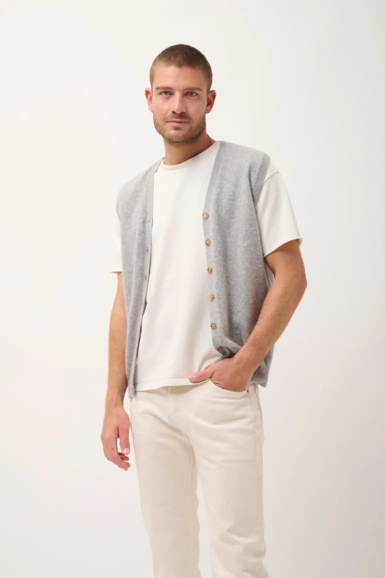 LANA cardigan col v nuage chiné