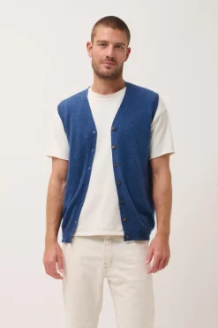 LANA cardigan col v ocean chiné