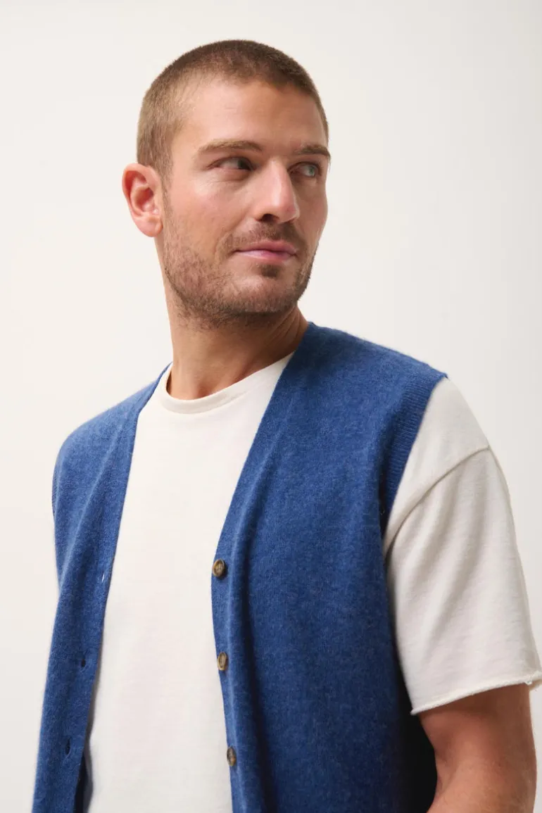 LANA cardigan col v ocean chiné