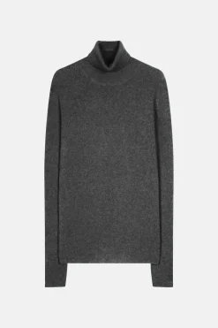 LANAIS pull col roulé anthracite chiné