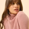 LANAIS pull col roulé bois de rose