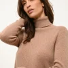 LANAIS pull col roulé camel chiné