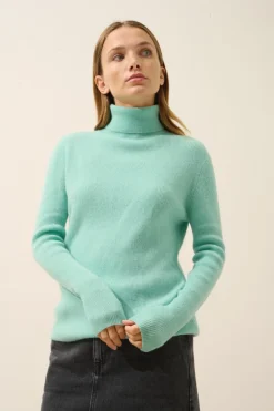 LANAIS pull col roulé jade