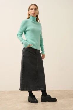 LANAIS pull col roulé jade