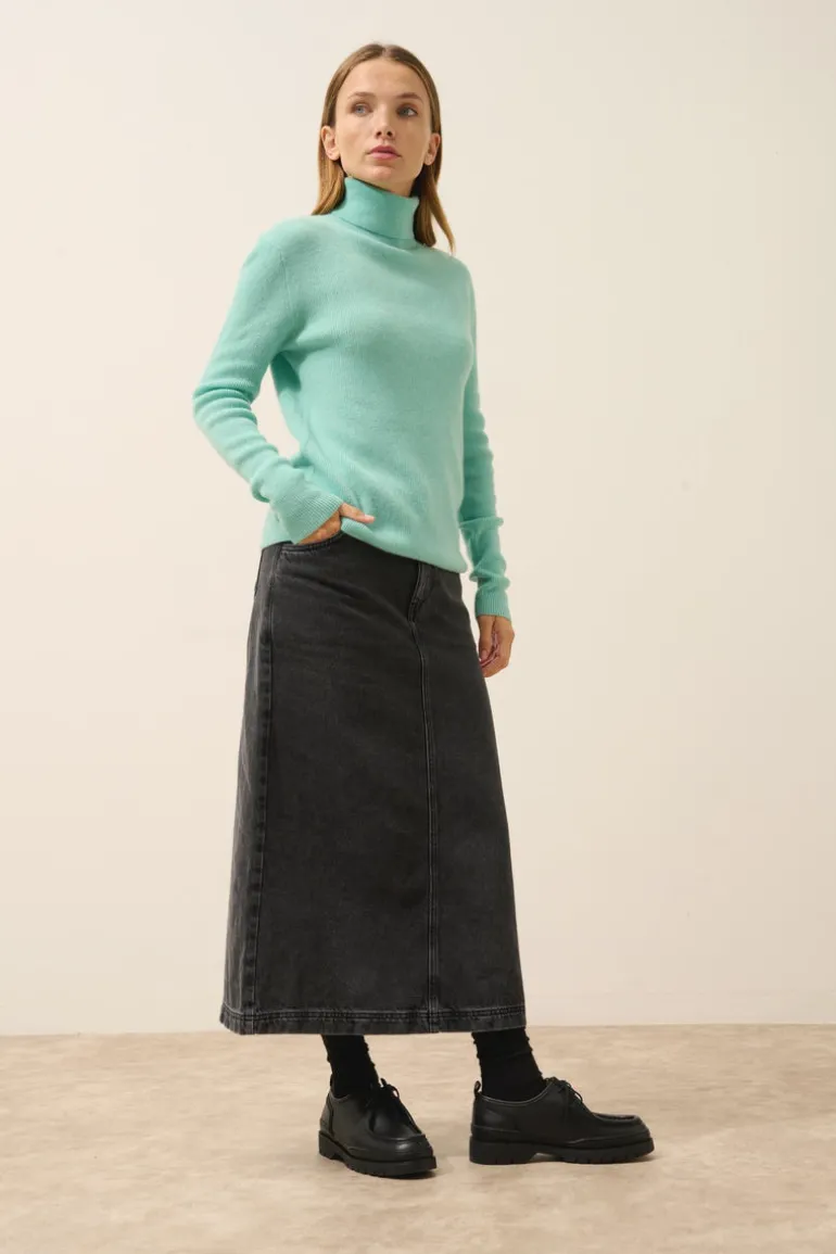 LANAIS pull col roulé jade