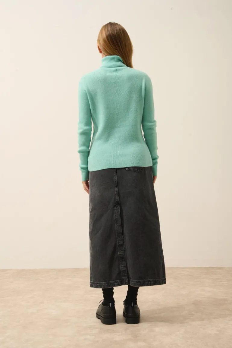 LANAIS pull col roulé jade