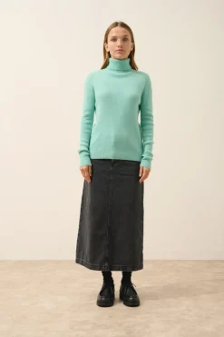 LANAIS pull col roulé jade