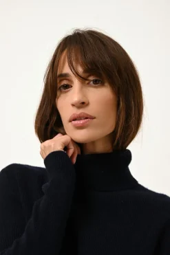 LANAIS pull col roulé navy