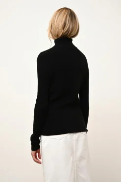 LANAIS pull col roulé noir