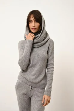 LANAIS pull col roulé nuage chiné