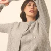 LAURA cardigan col rond nuage chiné