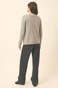 LAURA cardigan col rond nuage chiné