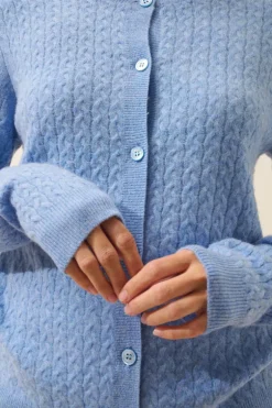 LAURA cardigan col rond sky