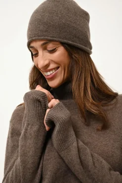 LAUREN bonnet taupe chiné